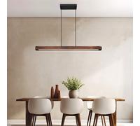 Lampada a Sospensione Lampada Wood Luce Tavolo da Pranzo Braun Opale LED L 90 CM [EEK: Non valutato]