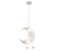 Lampada a Sospensione, Lampadario Creativo Star Moon Lampadario Moderno in Metallo Intrecciato a LED per Bambini Camera da Letto Soggiorno Decorazioni per la casa Apparecchi di Illuminazione