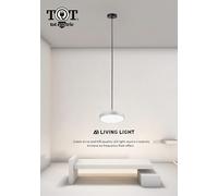 Lampada a sospensione lampadario da soffitto LED 40 W moderno disco tondo 3200lm