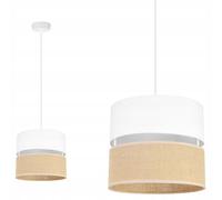 LAMPADA A SOSPENSIONE, LAMPADARIO DA SOFFITTO, PARALUME 20 CM BIANCO