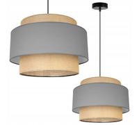 LAMPADA A SOSPENSIONE, LAMPADARIO DA SOFFITTO, PARALUME, BOHO JUTA