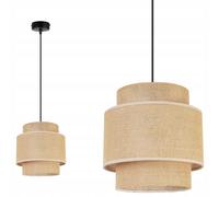 LAMPADA A SOSPENSIONE, LAMPADARIO DA SOFFITTO, PARALUME, BOHO JUTA