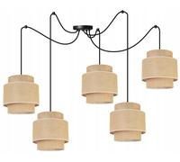 LAMPADA A SOSPENSIONE, LAMPADARIO DA SOFFITTO, PARALUME, BOHO JUTA