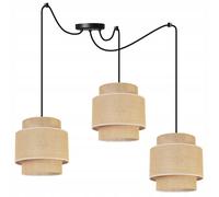 LAMPADA A SOSPENSIONE, LAMPADARIO DA SOFFITTO, PARALUME, BOHO JUTA