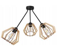 LAMPADA A SOSPENSIONE, LAMPADARIO DA SOFFITTO, PARALUME IN LEGNO, LED