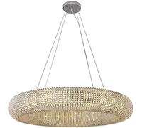 Lampada A Sospensione, Lampadario di Cristallo Morbido di Lusso con Luce E14, Soggiorno con Gocce di Pioggia di Cristallo, Illuminazione Moderna di Lusso - Argento 80 Cm,