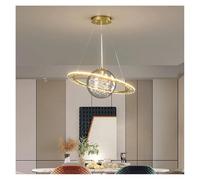 Lampada a sospensione, Lampadario di lusso postmoderno for sala da pranzo, a LED, semplice e rotondo, for camera letto(Changeable,BD37CM gold)