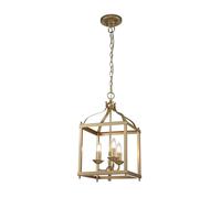 Lampada a Sospensione Lampadario Lanterna Ottone E14 3 Luci Alteyya 246 CM