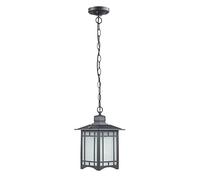 Lampada a sospensione, lampadario per esterni impermeabile antiruggine catena regolabile lampada a sospensione per esterni lampada in alluminio pressofuso corpo paralume in vetro smerigliato lampada a