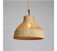 Lampada a Sospensione Land-Art retrò Country Americano - Lampadario a Testa Singola in Corda di Canapa E27, Compatibile con Lampada a Sospensione in Ferro, lampadari Moderni