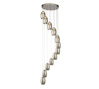 Lampada A Sospensione LED Ø 52 Cm H: Max. 2 M Regolabile Cromo Grigio 3000 K [EEK: G]