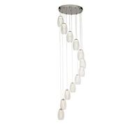 Lampada A Sospensione LED Ø 52Cm H: Max. 2M Cromo Warmwhite 3000 K Metallo Vetro [EEK: G]