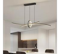 Lampada a sospensione LED 36W moderna tavolo da pranzo lampada a sospensione dimmerabile plafoniera con telecomando lampadario sospensione regolabile in altezza alluminio acrilico per soggiorno sala