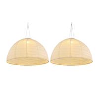 Lampada a sospensione LED a luce solare lampada da giardino a sospensione luce bianca da patio, tessuto di lino, bianco caldo, DxH 40 x 30 cm, set da 2