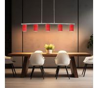 Lampada a Sospensione LED Coprire Luce 5 Fiamma Paralumi Rosso [EEK: F]