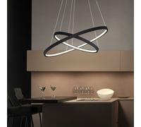 Lampada A Sospensione LED Design Con DIMMER Anello Nero Per La Stanza [EEK: Non valutato]