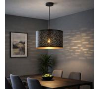 Lampada A Sospensione LED Filamento Nera Oro Per La Zona Pranzo