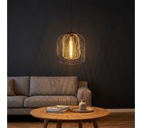 Globo Lampada a Sospensione LED Metallo Nero L 35 cm H 150 cm