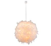 Lampada a sospensione LED intelligente lampada a sospensione dimmerabile lampada con piume lampada da camera da letto soggiorno, piume bianche in tessuto, 10W 806m bianco caldobianco freddo, DxH 60x13