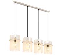 Lampada a sospensione LED Lampada a sospensione Lampada per sala da pranzo Metallo vetro color sabbia H 140 cm