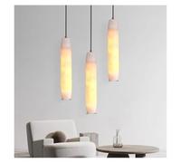 Lampada A Sospensione Light Luxury Interamente In Rame, Semplice E Moderna, Ideale Per Comodino, Soggiorno, Camera Da Letto, Sala Da Pranzo, Con Piano In Marmo Naturale.,Warm White-Round three head
