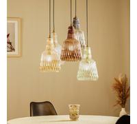 Lampada a sospensione Lindby Belarion, multicolore, a 5 luci, Ø 65 cm LINDBY