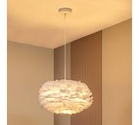 Lampada a sospensione Lindby Heven, Ø 50 cm, bianco, plastica, E27 LINDBY