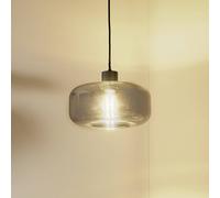 Lampada a sospensione Lindby Hildur, Ø 28,5 cm, 1 luce, grigio, vetro LINDBY