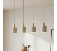 Lampada a sospensione Lindby Ovelia, beige, a 4 luci, metallo, E27 LINDBY