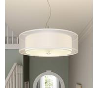 Lindby Lampada a sospensione dimmerabile (Moderno) colore Bianco, in Metallo ad es. Soggiorno & Sala da pranzo lampada tessuto soffitto plafoniera