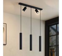 Lampada a sospensione Lindby Sanad, 70 cm, a 5 luci, nero, GU10 LINDBY