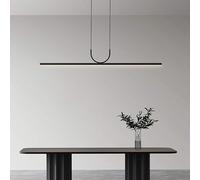 Lampada a sospensione lineare a LED in alluminio Lampada a sospensione lineare bianca dimmerabile sopra l'isola della cucina Illuminazione Lampadari sospesi a soffitto in fattoria per sala da pra