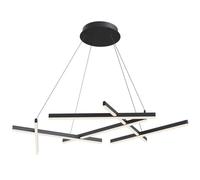 Lampada A Sospensione Lines Con Barre LED 100Cm 4500Lm Nera