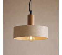 Lampada a sospensione Lucande Carlotta, a 1 luce, Ø 27 cm, beige, cemento LUCANDE