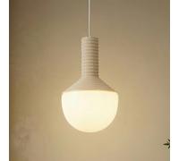 Lampada a sospensione Lucande, Florine, beige/opal, ceramica, vetro LUCANDE