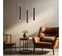 Lampada a Sospensione Luce Bianco Caldo LED Sala Pranzo Alluminio H 120 CM