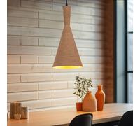 Lampada a Sospensione Luce Cordoncino Tessuto Alluminio Nero Natura Braun Oro H [EEK: Non valutato]