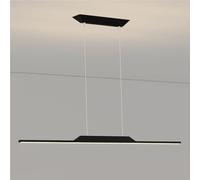 Lampada a Sospensione Luce Pendente Lineare A Led per Cucina Sopra L'Isola Moderna A Striscia Lunga Ultra Sottile Semplice per Sala da Pranzo E Ufficio (Nero (Senza Gradini) 120 Cm/47,24 Pollici)