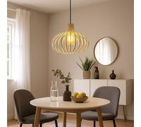 Lampada a Sospensione Luce Sala da Pranzo Cucina Barra-Metallo Sabbia Crema E27 [EEK: Inaditato]