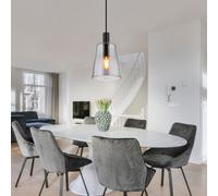 Lampada a Sospensione Luce Sala da Pranzo Plafoniera Alluminio Nero Big Luce