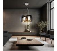 Lampada a Sospensione Luce Tavolo da Pranzo Cristalli Fumé Sala D 35 CM [EEK: Non valutato]