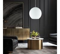 Lampada a Sospensione Luce Tavolo da Pranzo Rotondo Bianco Soggiorno Sfera Vetro [EEK: Non valutato]