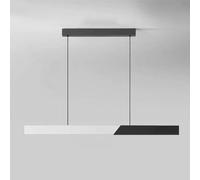 Lampada a sospensione lunga per sala da pranzo, lampada a sospensione rettangolare in striscia di metallo con paralume in acrilico, lampadario ad isola per cucina con una parola, lampade a sospensione