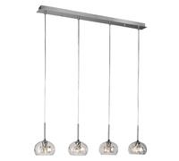 Lampada a sospensione Massive Glinka con 4 luci G9 dimmerabili