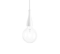Sospensione Moderna Minimal Metallo Bianco 1 Luce E27 8W 3000K Luce Calda