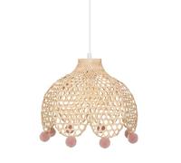 Lampada a sospensione modello svasato, in bambù, 28 cm di diametro