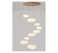 Lampada a sospensione, Modern Stair chandelier Pendant lights indoor lighting Ceiling lamp hanging light led Chandeliers for living room lightin(9heads,Cold)