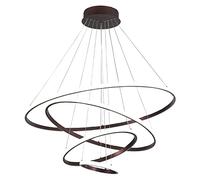 Lampada a Sospensione Moderna a LED con 4/3/2 Anelli placcati in Alluminio con oscuramento Continuo, per Sala da Pranzo e Soggiorno. Lampada a Sospensione nordica a LED.