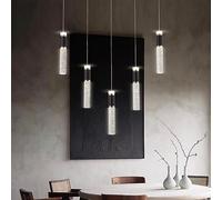 Lampada a Sospensione Moderna a LED dimmerabile a 5 luci per Cucina, Sala da Pranzo, Camera da Letto, Isola della Cucina