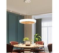 Lampada a sospensione moderna a LED dimmerabile Lampada a sospensione regolabile in altezza per sala da pranzo Cucina Soggiorno& Lampadario in legno per ufficio Illuminazione a soffitto elegante